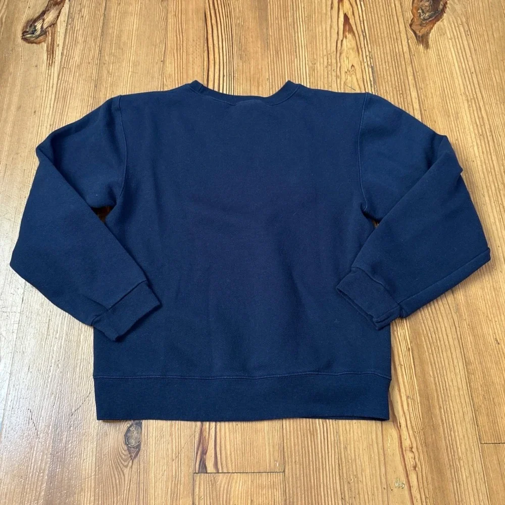 Soffe Sweatshirt Mens Navy Blue Yellow Graphic Military Athletic SIZE S